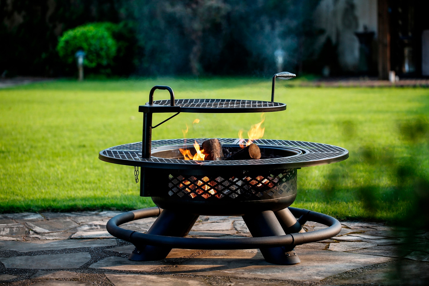 Black Steel Wood Burning Fire Pit, Big Horn Outdoors Fire Pit