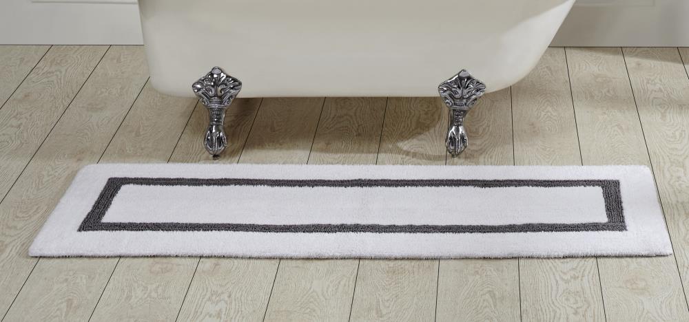Better Trends Indulgence Bath Rug 30-in x 30-in Grey Cotton Bath Rug in the Bathroom  Rugs & Mats department at