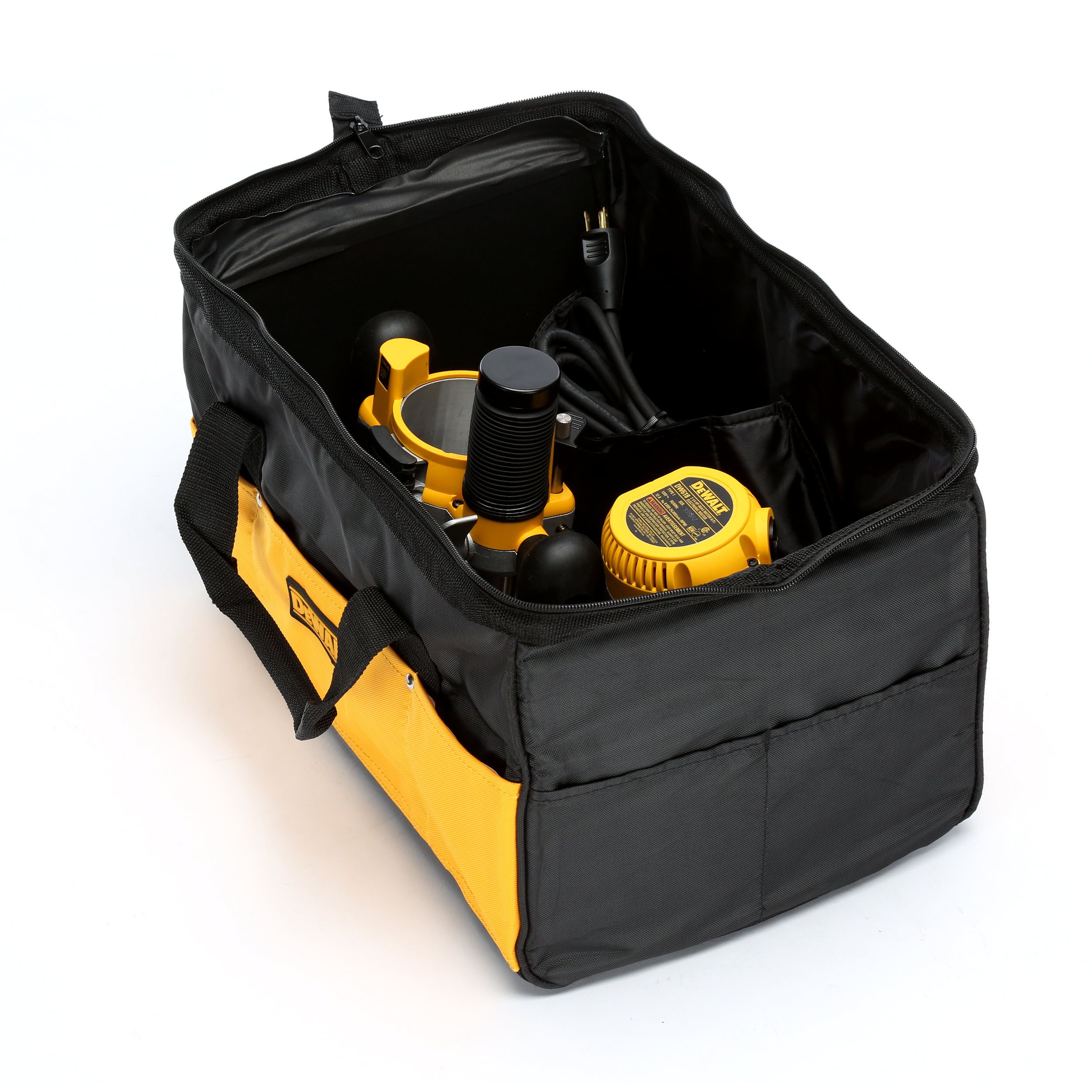 DEWALT 1/4-in and 1/2-in 2.25-HP Variable Speed Combo Fixed/Plunge Corded Router  Soft Case in the Routers department at