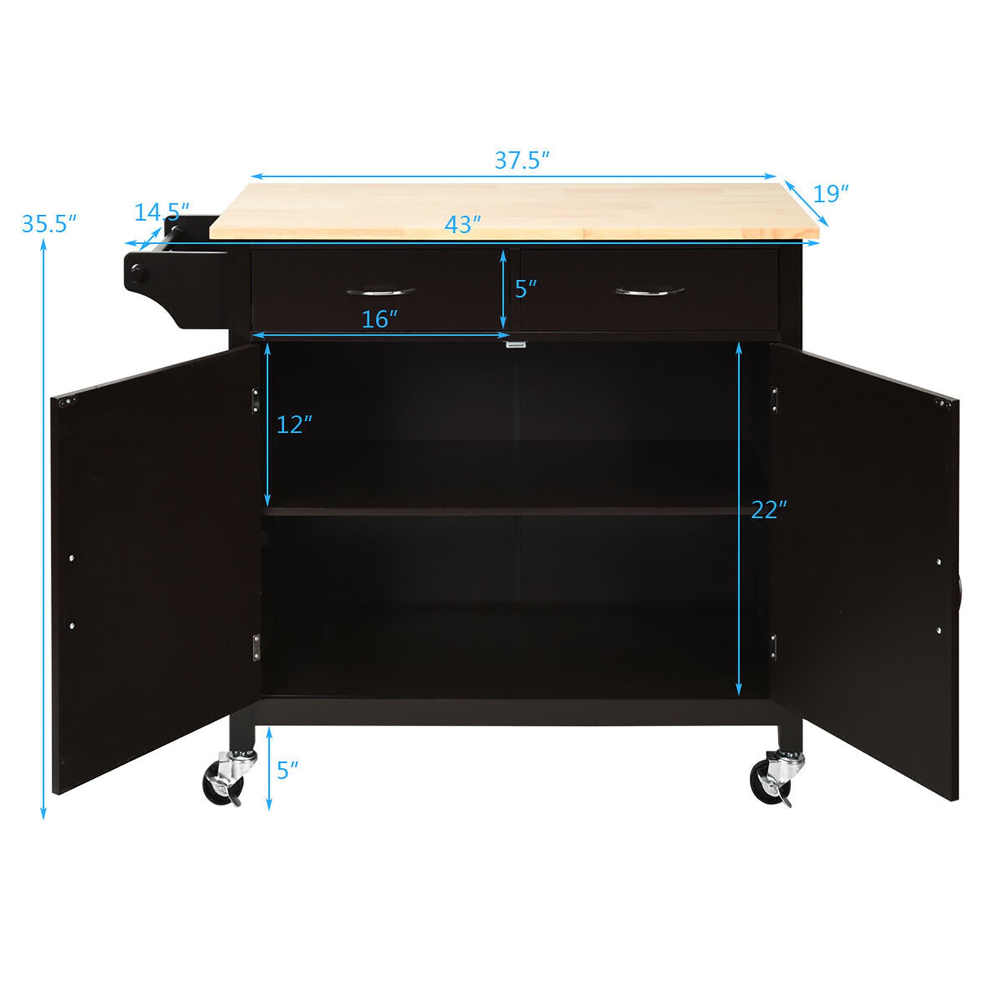 Costway CSHY006572 Kitchen-Furniture - View #2