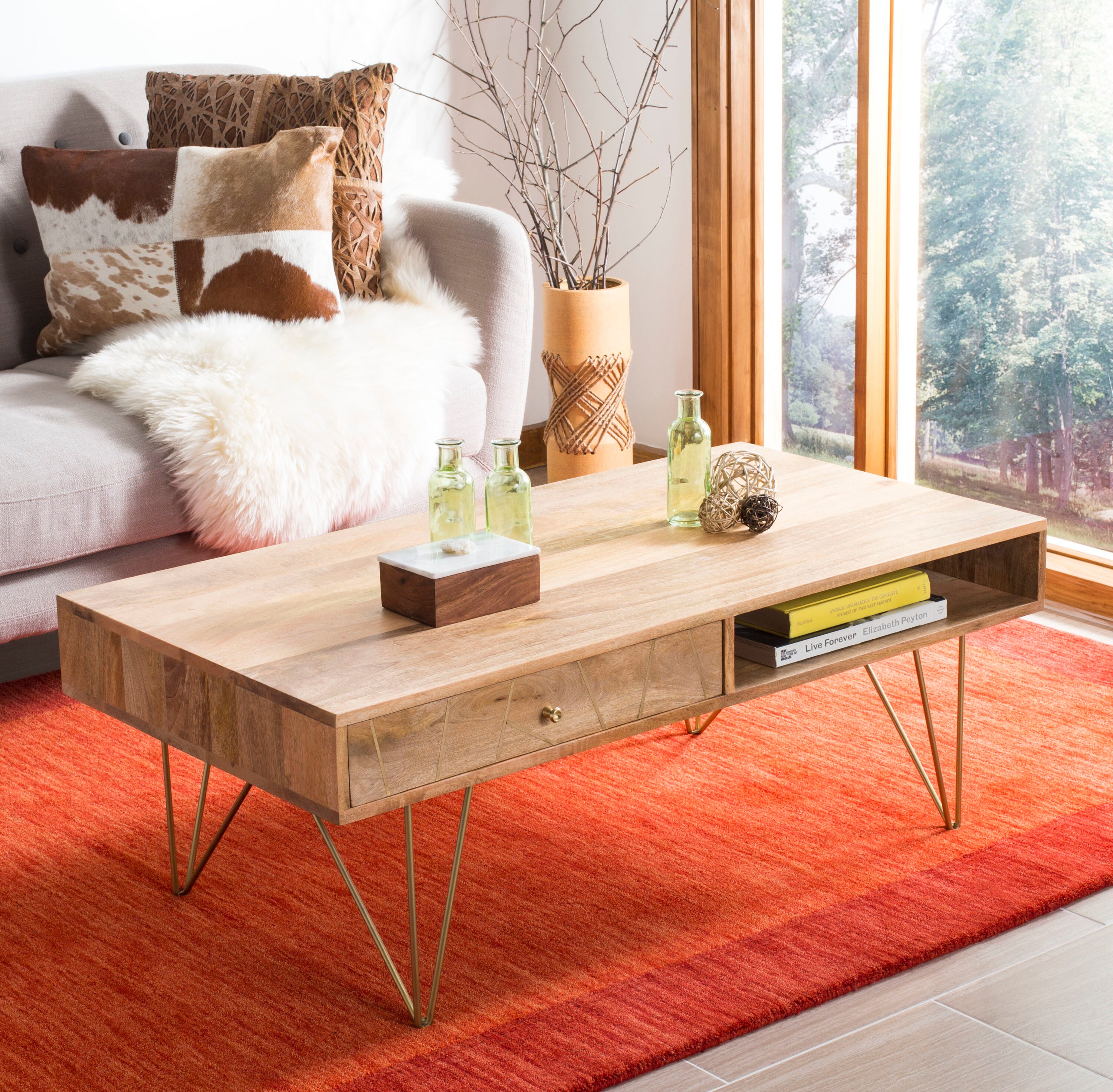 marigold coffee table with storage