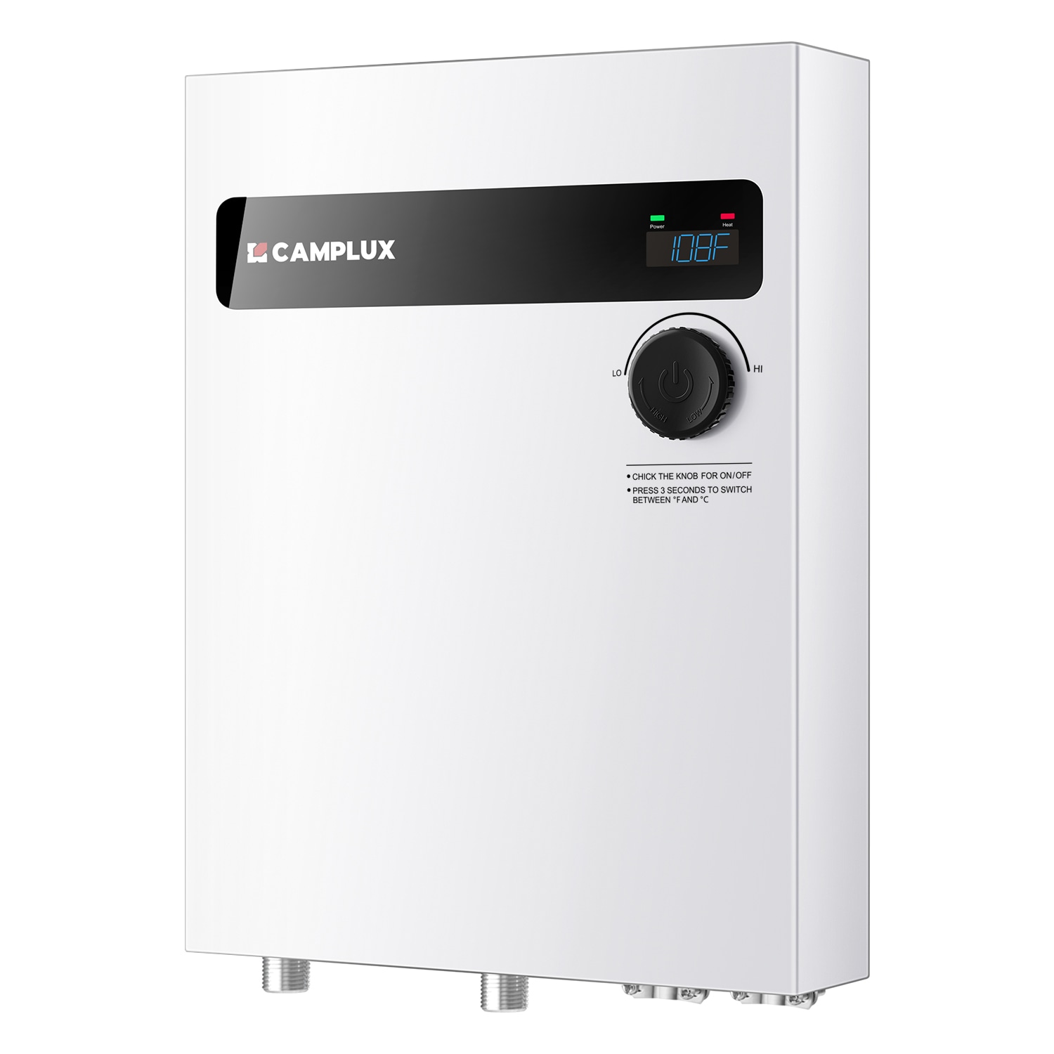 Camplux TEW27 240-Volt 27-kW 5.1-GPM Electric Tankless Water Heater, White