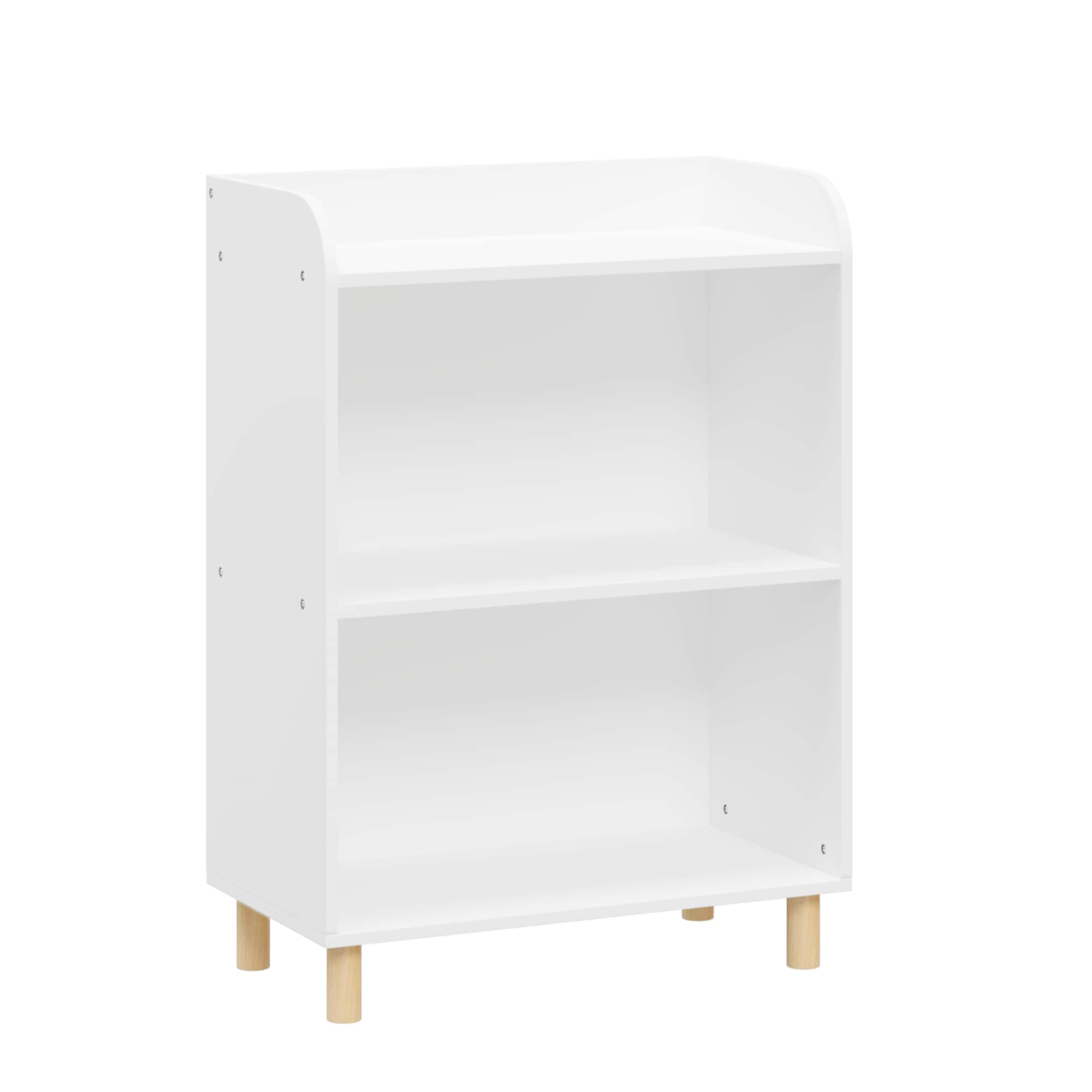 CESICIA KB-002 White 2 -Compartment Kids bookcase ( 11.81-in W x 30.71-in H x 22.05-in D )