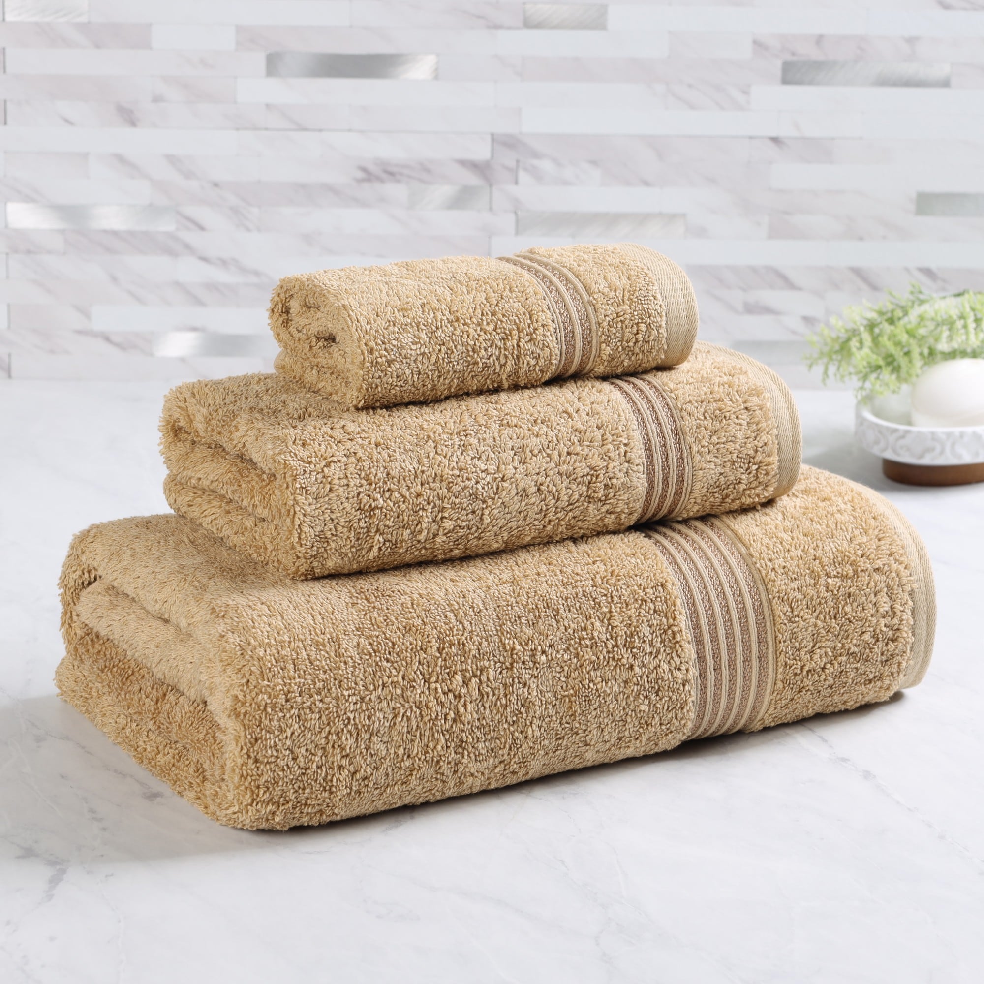Superior Egyptian Cotton Highly Absorbent Solid 3-Piece Ultra Soft Towel Set
