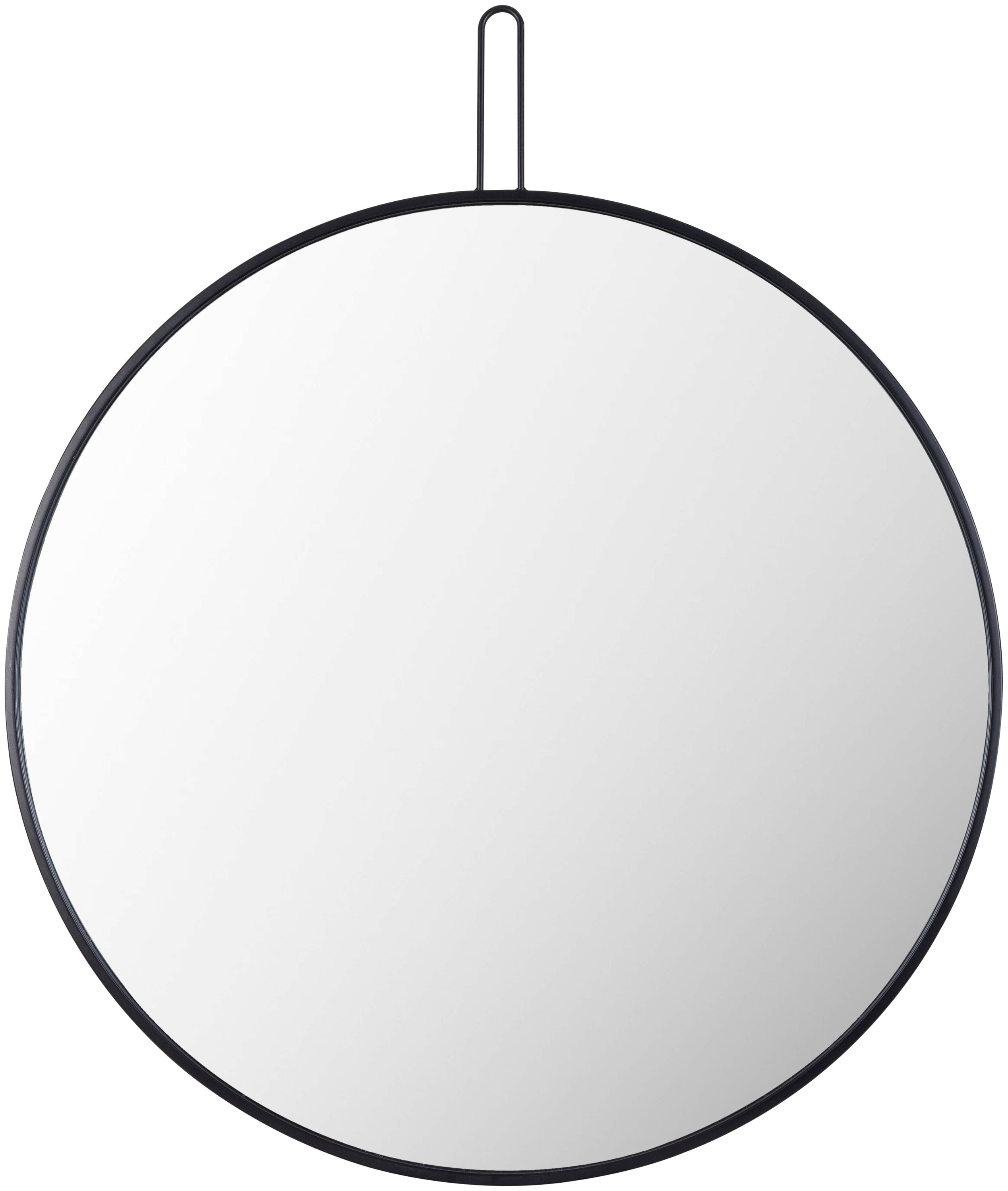 Livabliss NHT001-3832 Athanasia 32-in W x 38.0-in H Round Black Framed Wall Mirror