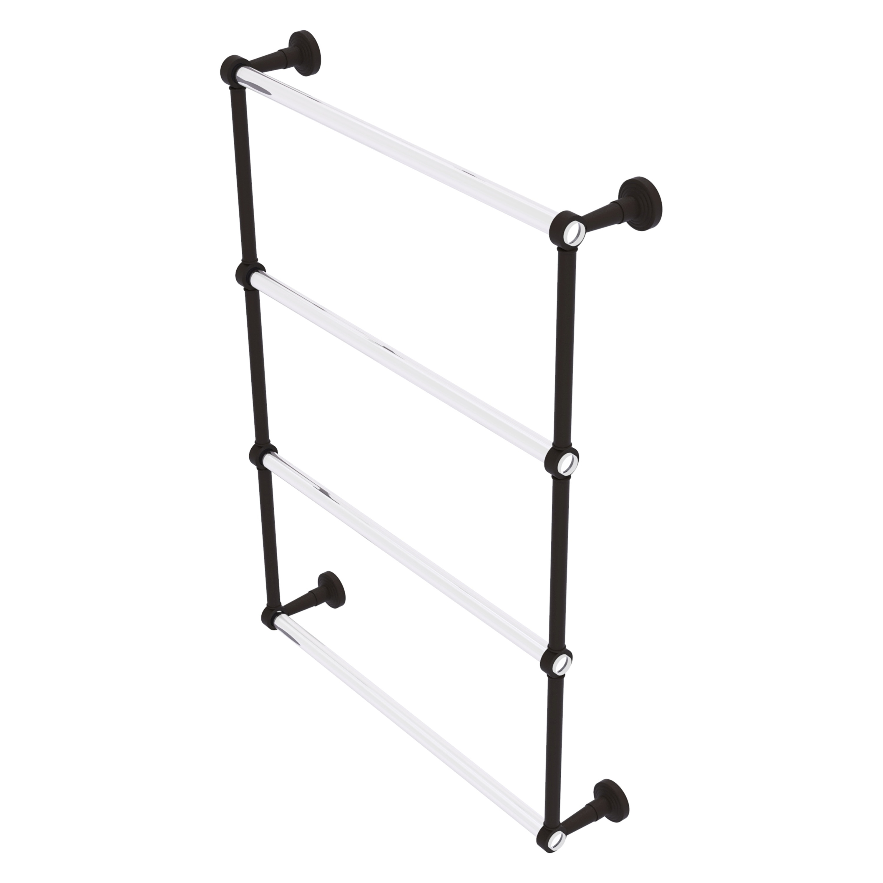 Allied Brass PB-28-24-ORB Pacific Beach 24-in double Oil Rubbed Bronze Wall mount 4-tier Towel Bar