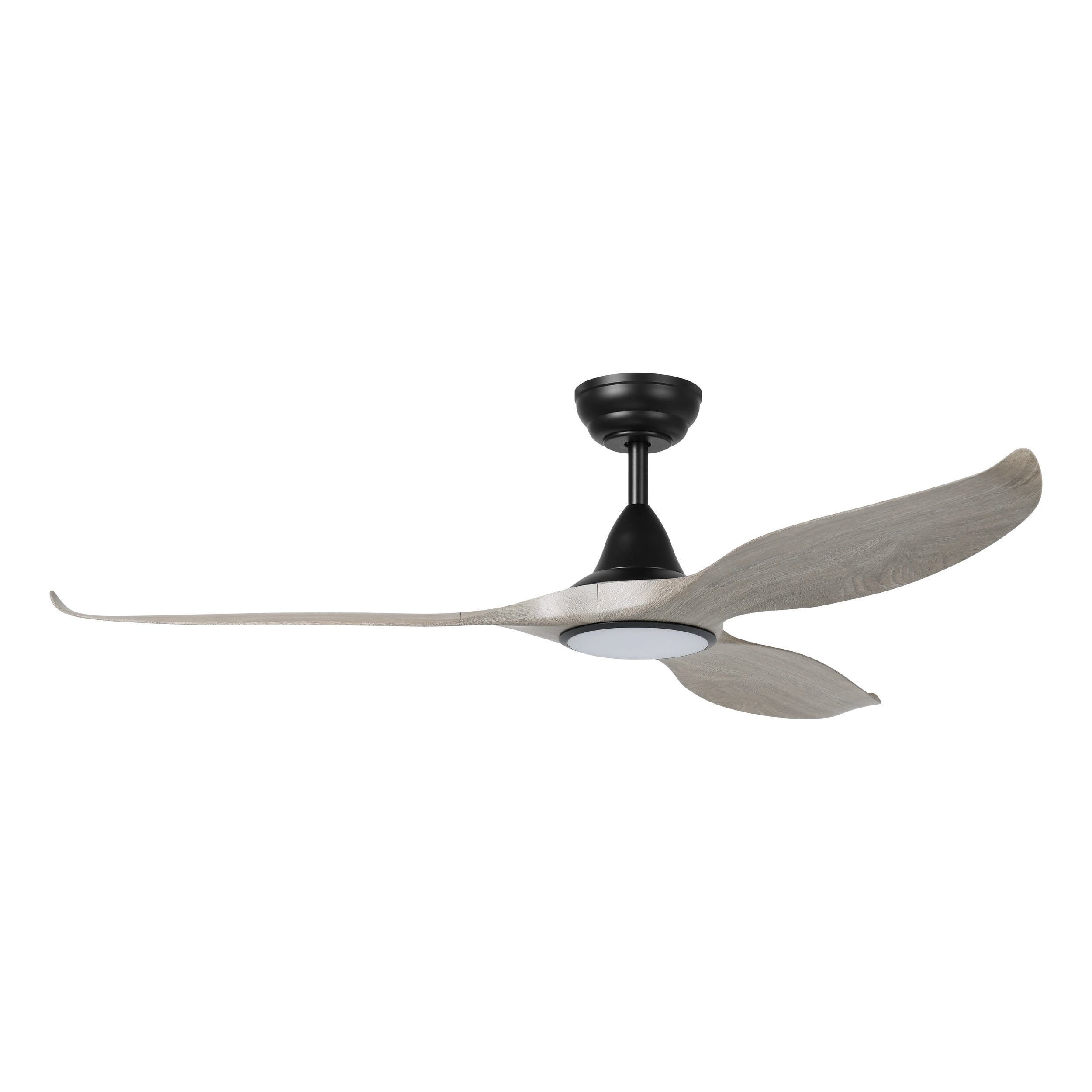 EGLO 235224-6027A Tirol 60 Integrated LED Black with Driftwood Blades Ceiling Fan With Light - Remote Included ( 3 -Blade )