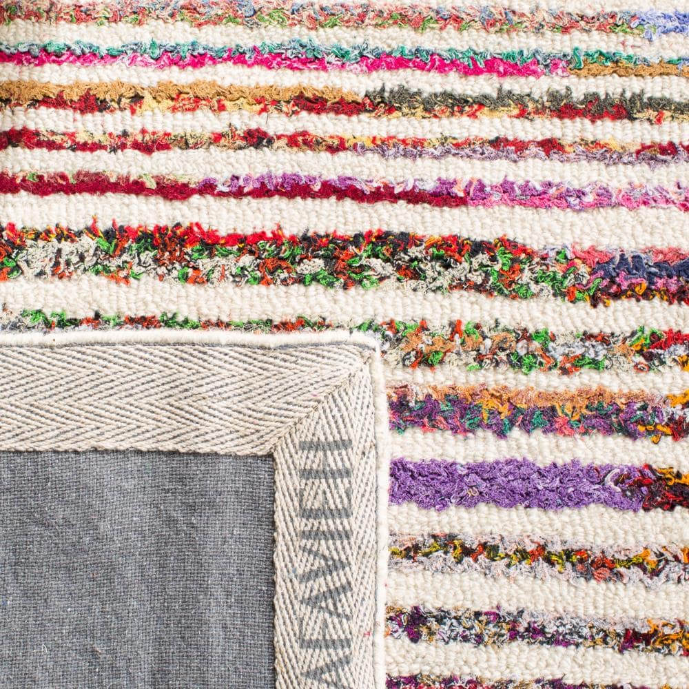 Multicolor Hand-Tufted Wool and Synthetic 4' x 6' Area Rug