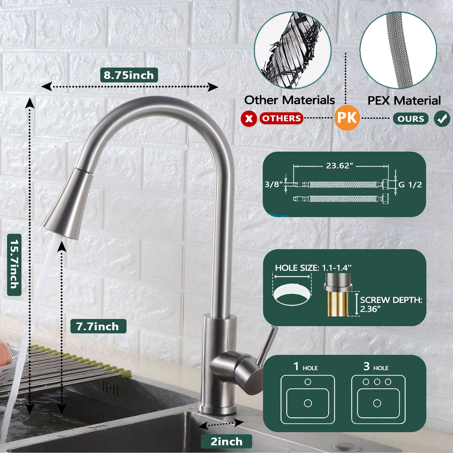 Maincraft 027HK80BN Kitchen-Faucets - View #9