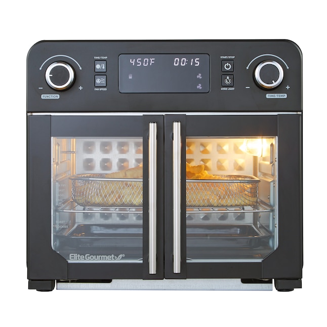 Elite 24.3-Quart Dual Zone Feature Black Air Fryer in the Air Fryers  department at