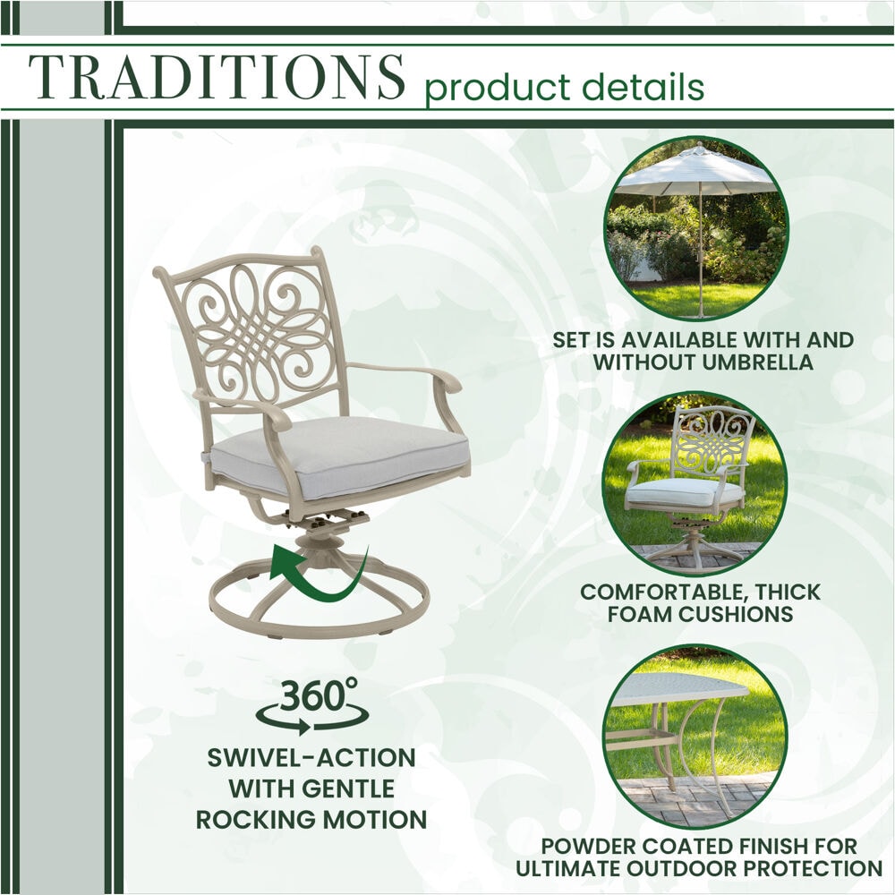 Hanover TRADDNSD5PCSW4-BE Patio-Dining-Sets - View #4