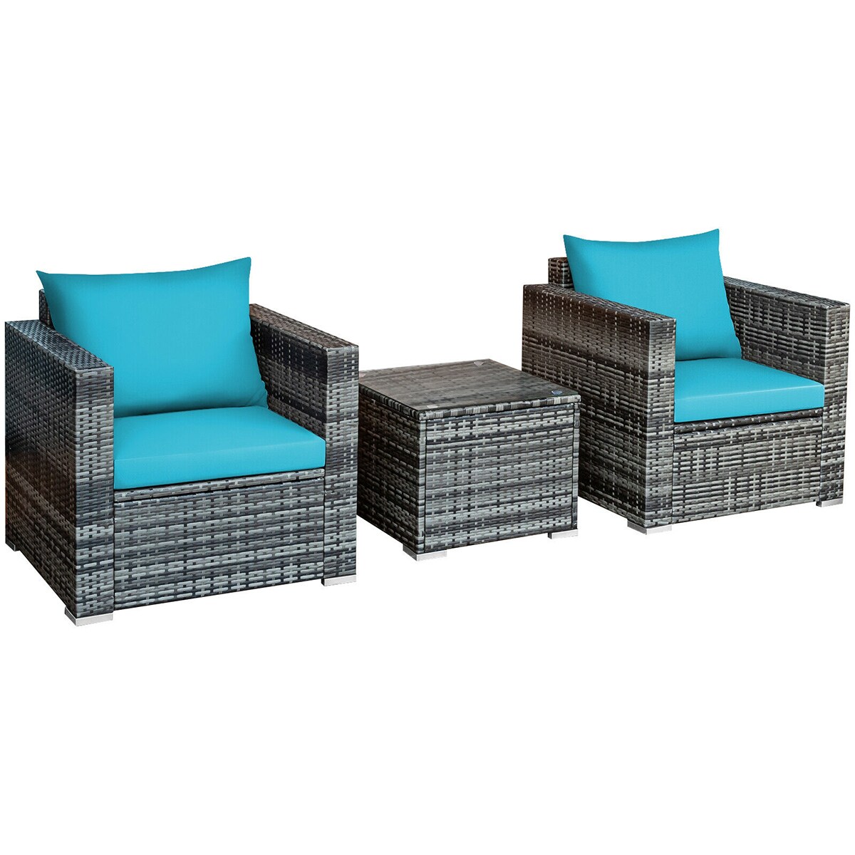 WELLFOR OUG66530TU+ Patio Conversation Set