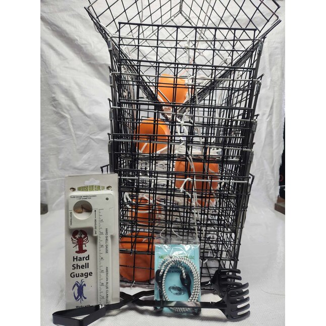 American Blue Claw Crabbing Equipment: 6 Topless Traps, Crab Tong