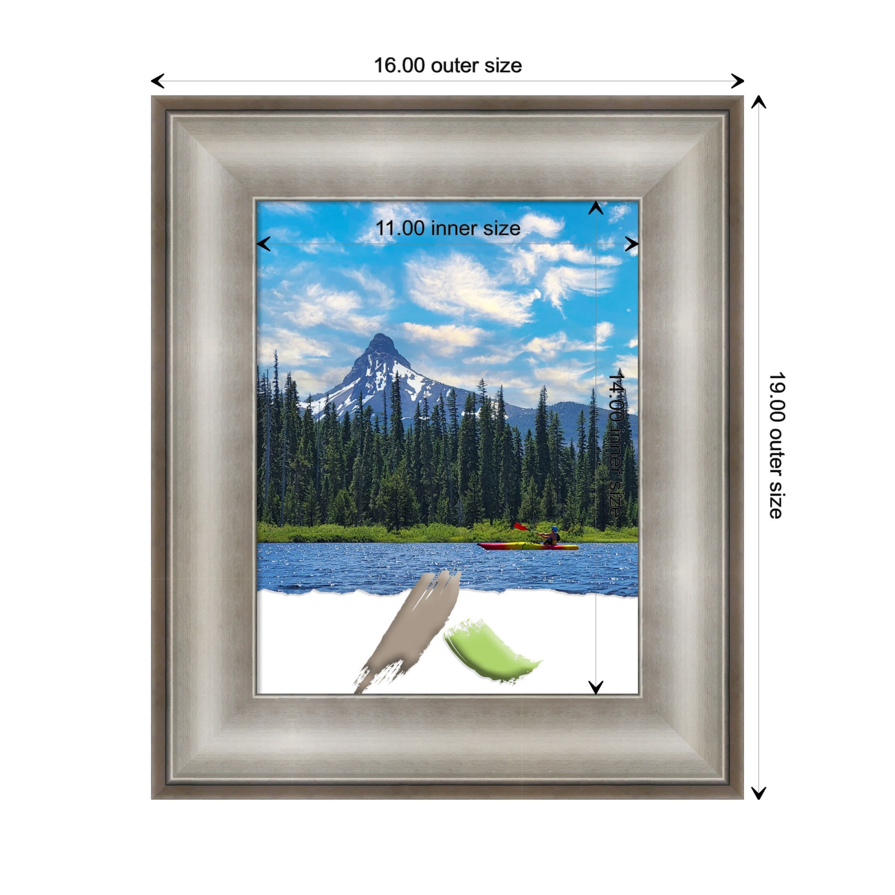 Imperial Silver 11x14 Polystyrene Wall Picture Frame