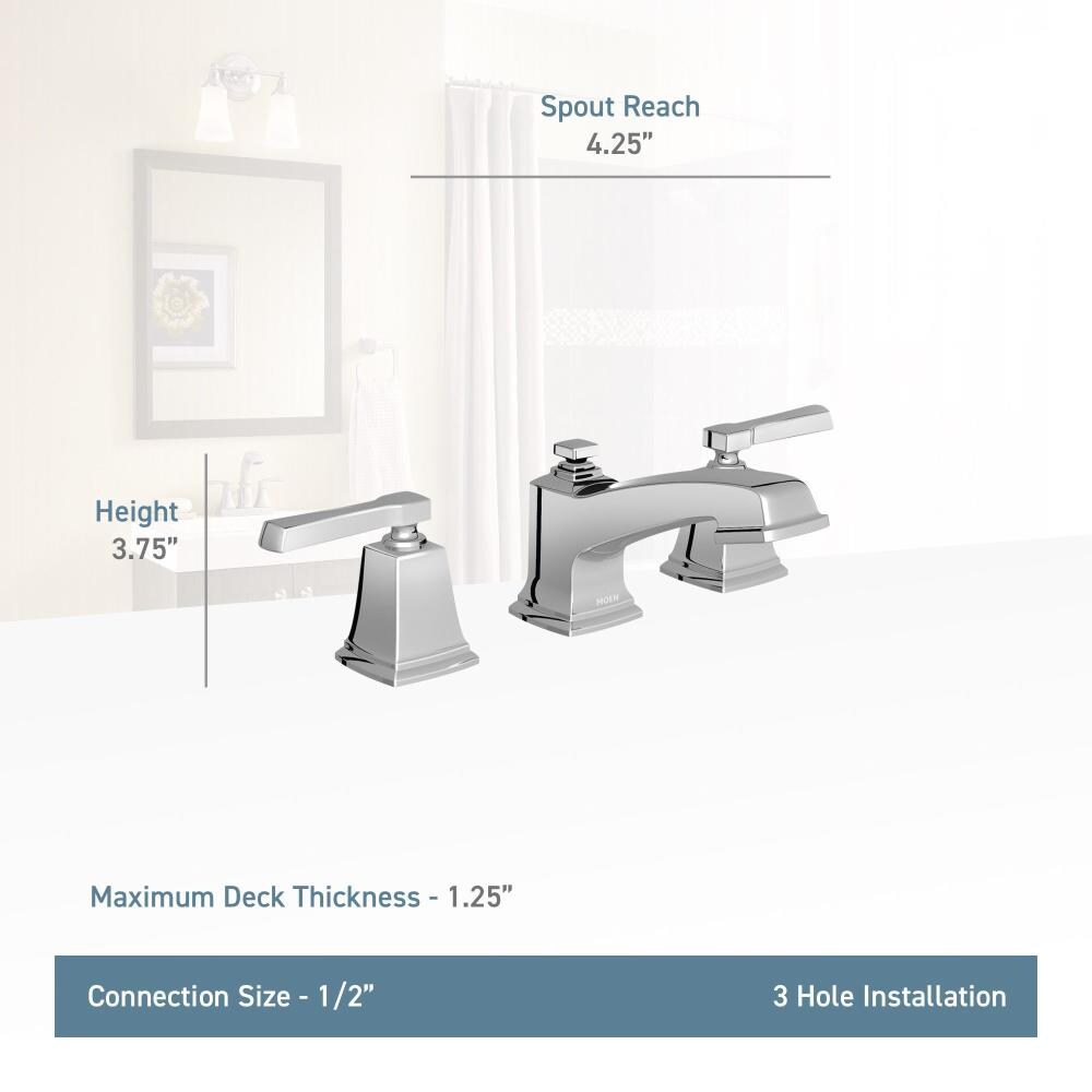 Moen T6220 Boardwalk two-handle bathroom faucet with Chrome Finish 