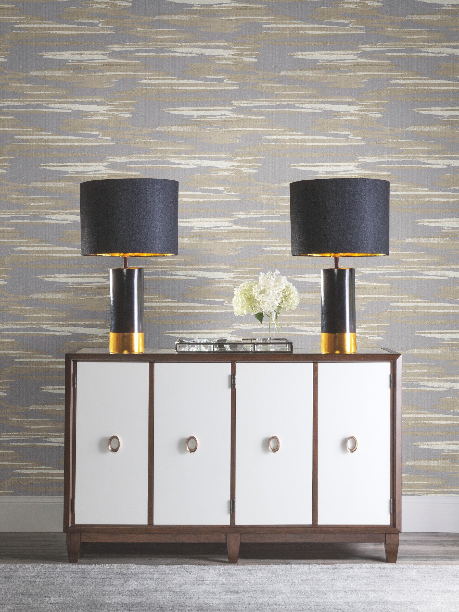 York Wallcoverings DD3822 Dazzling Dimensions Volume II 60.8-Sq. Feet Blue Non-woven Abstract Unpasted Wallpaper