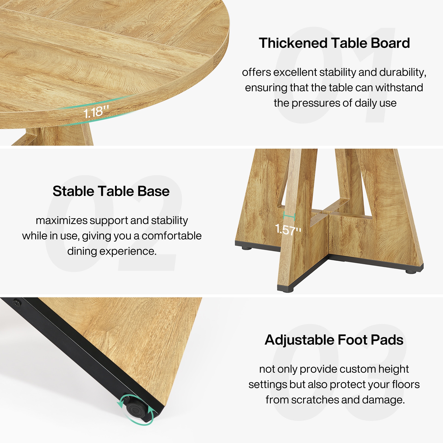 Fnova LWTJ-XK00753 Dining-Tables - View #5