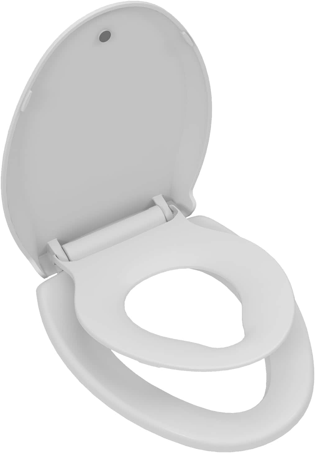 Qeetex CPHO-0VP6OQUI 2-in-1 Dual Seat 19 Inch White PP Toilet Seat Elongated Soft Close Quick Install