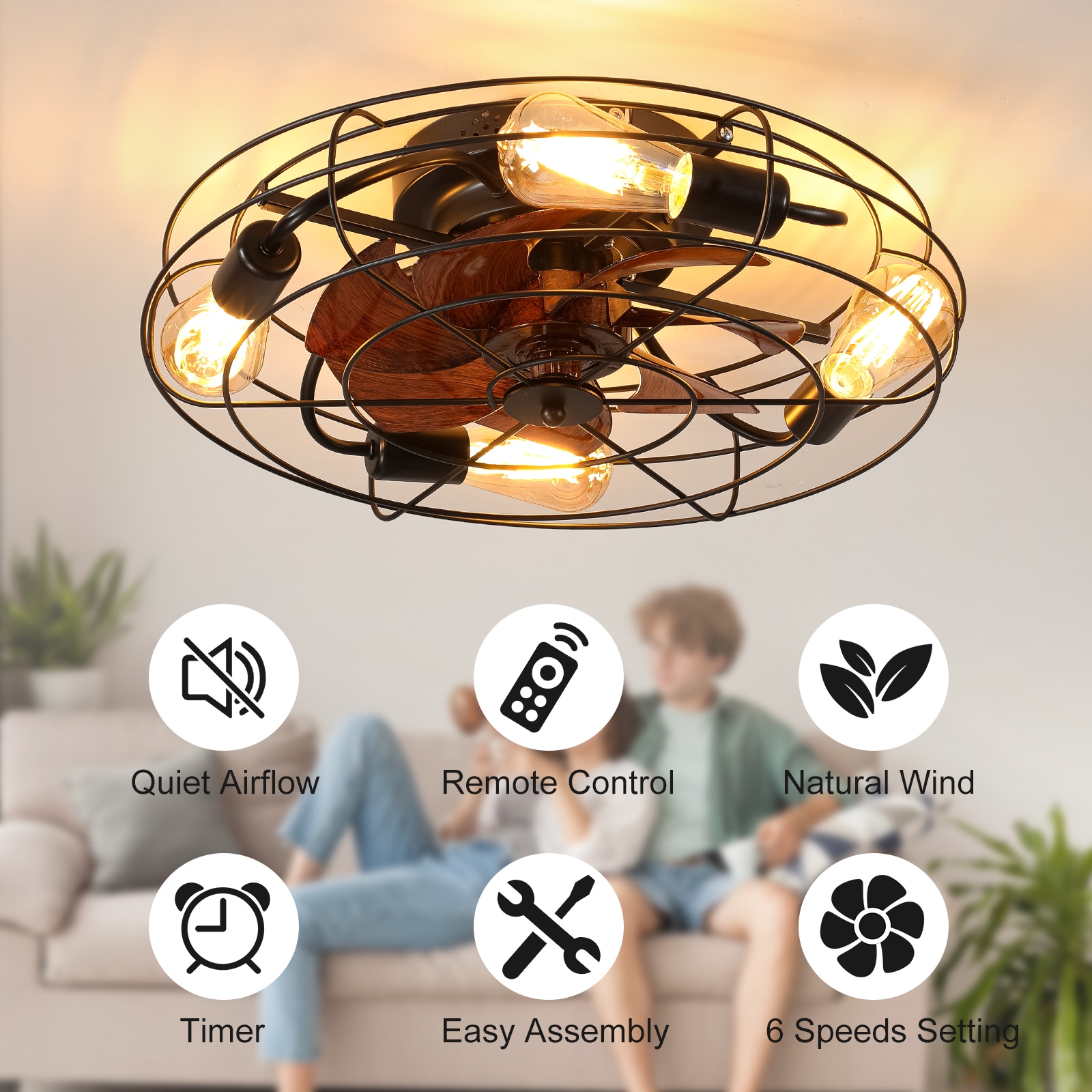 WELLFOR AMYUA-13 Ceiling-Fans - View #8