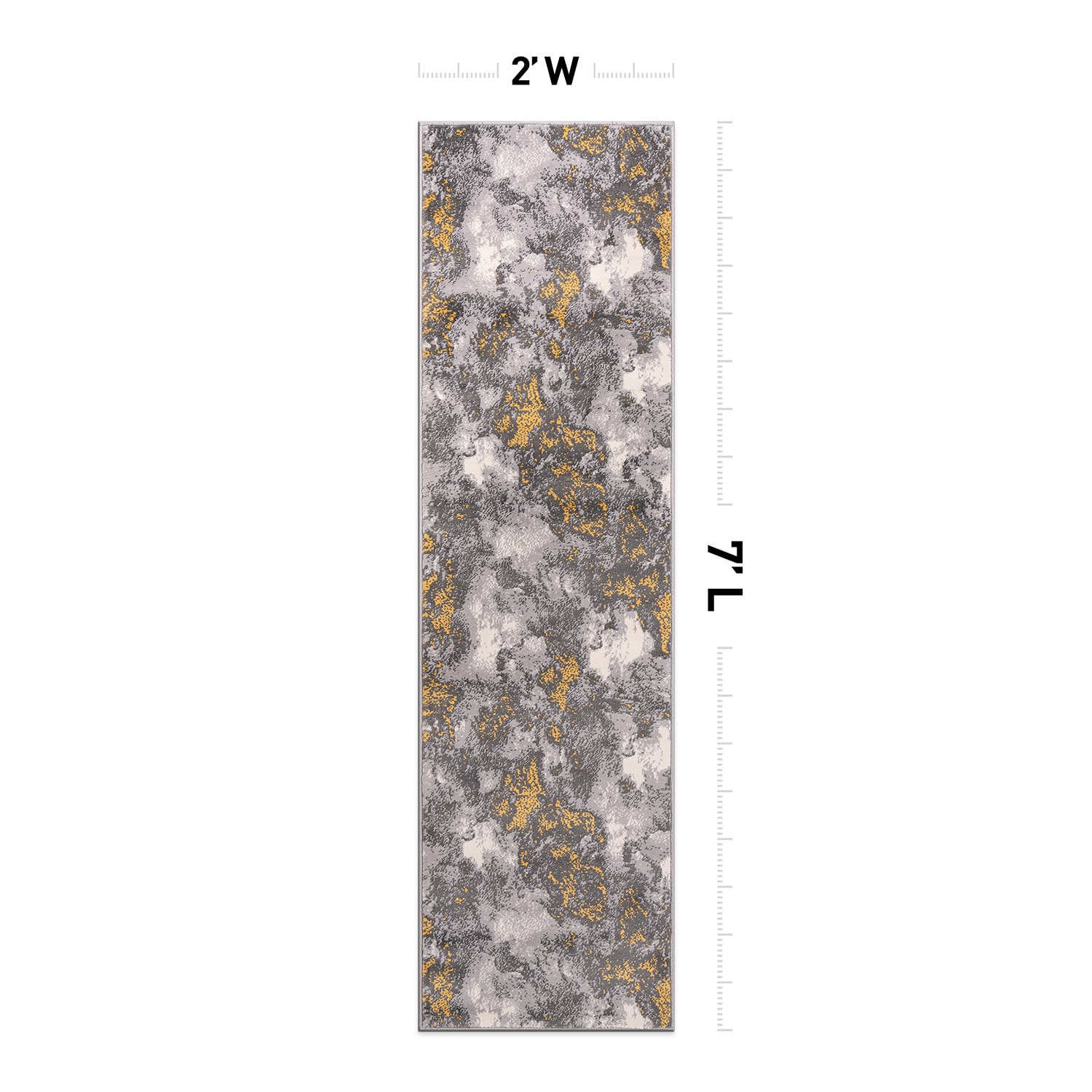World Rug Gallery 4054YELLOW2X7 rugs - View #2