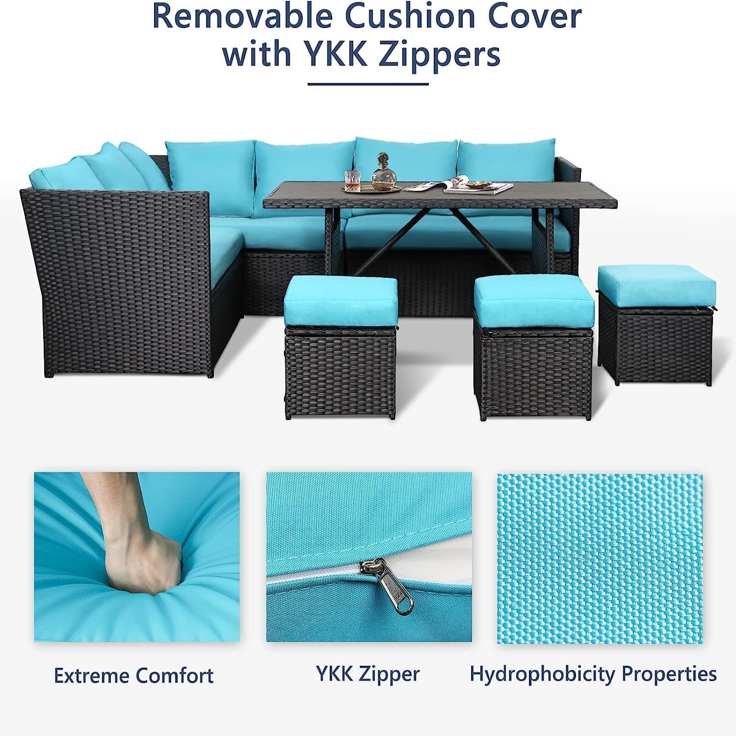 AECOJOY 16076BU-LS01 Patio-Sofas-Daybeds - View #2