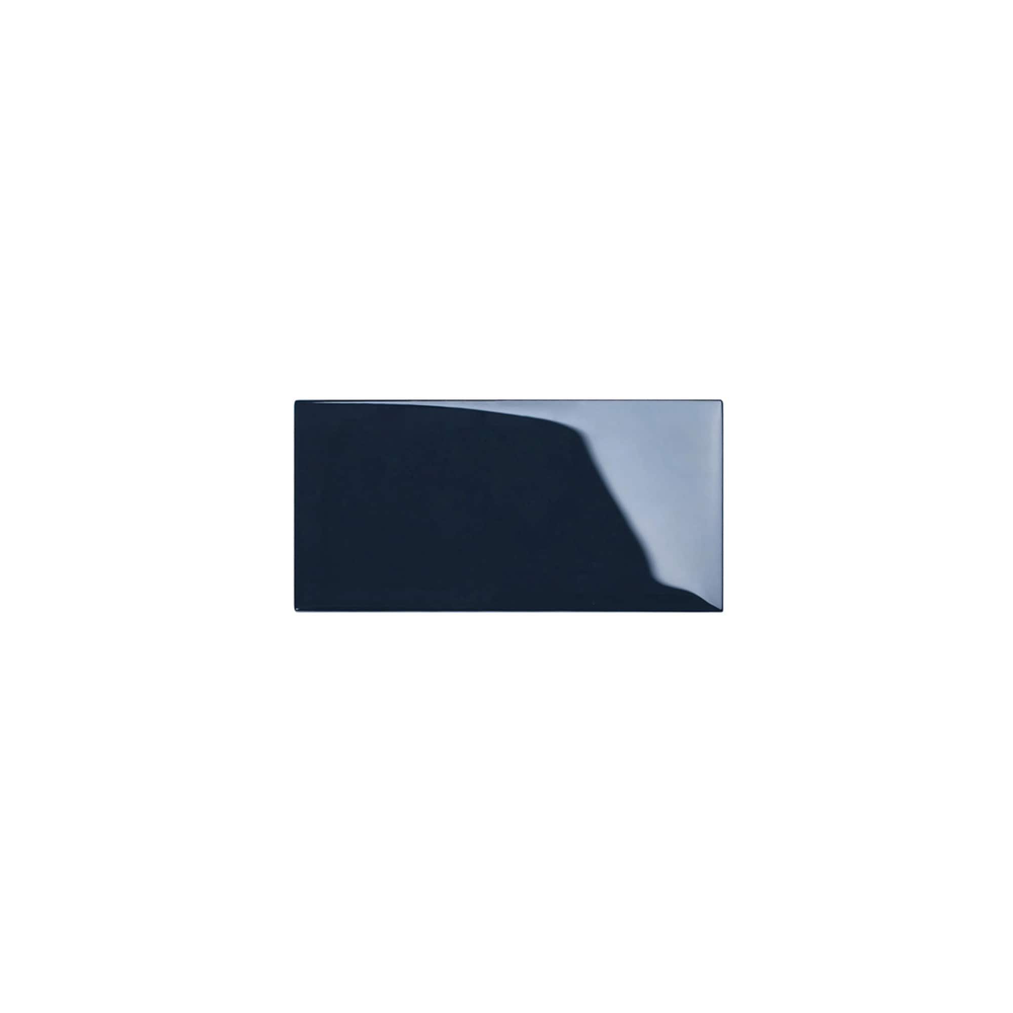 Giorbello G5926-SMPL Sample- Glass Subway Midnight Blue 3-in x 6-in Glossy Glass Subway Wall Tile