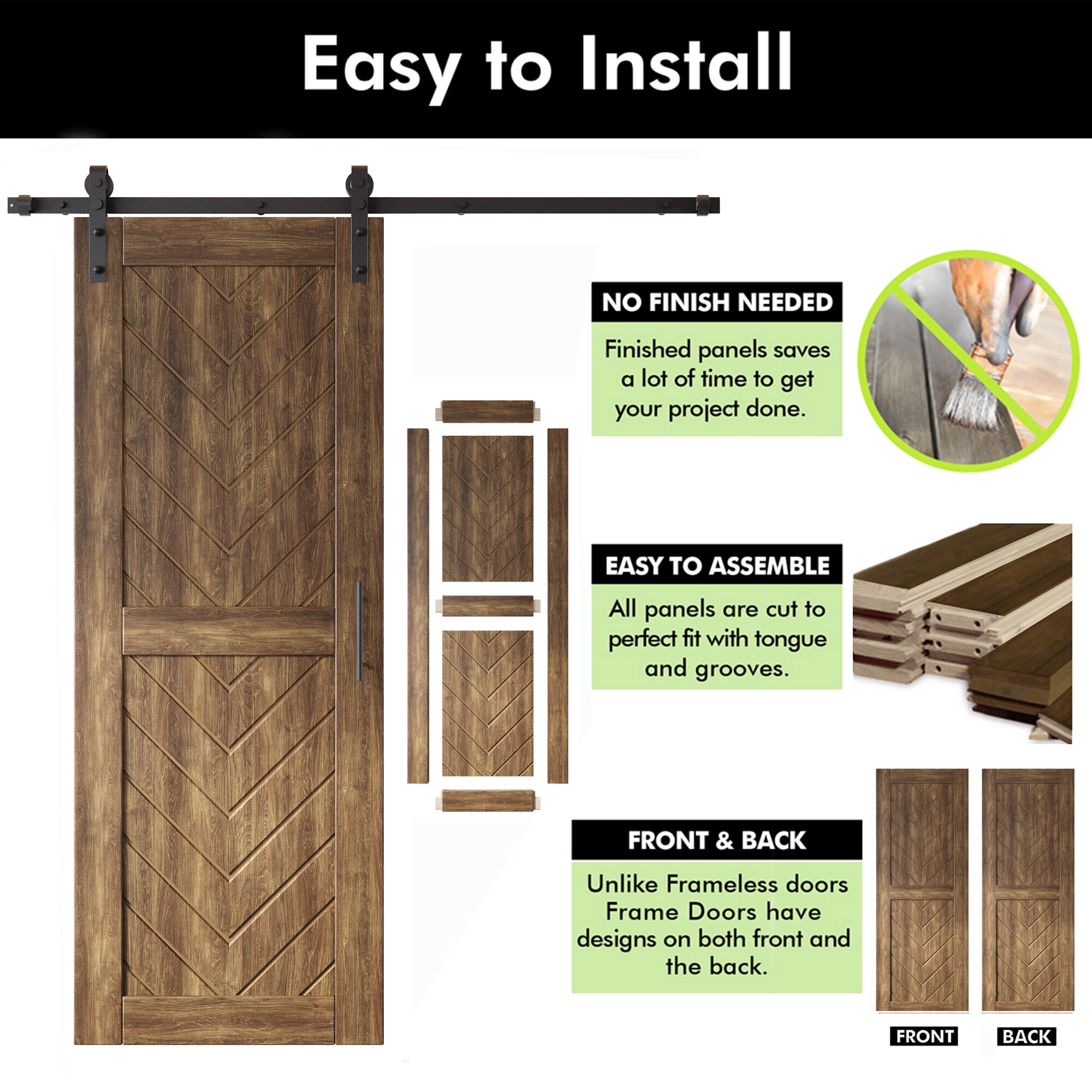 HOMACER YT1H054C-JT3-2680-WA Barn-Doors - View #3
