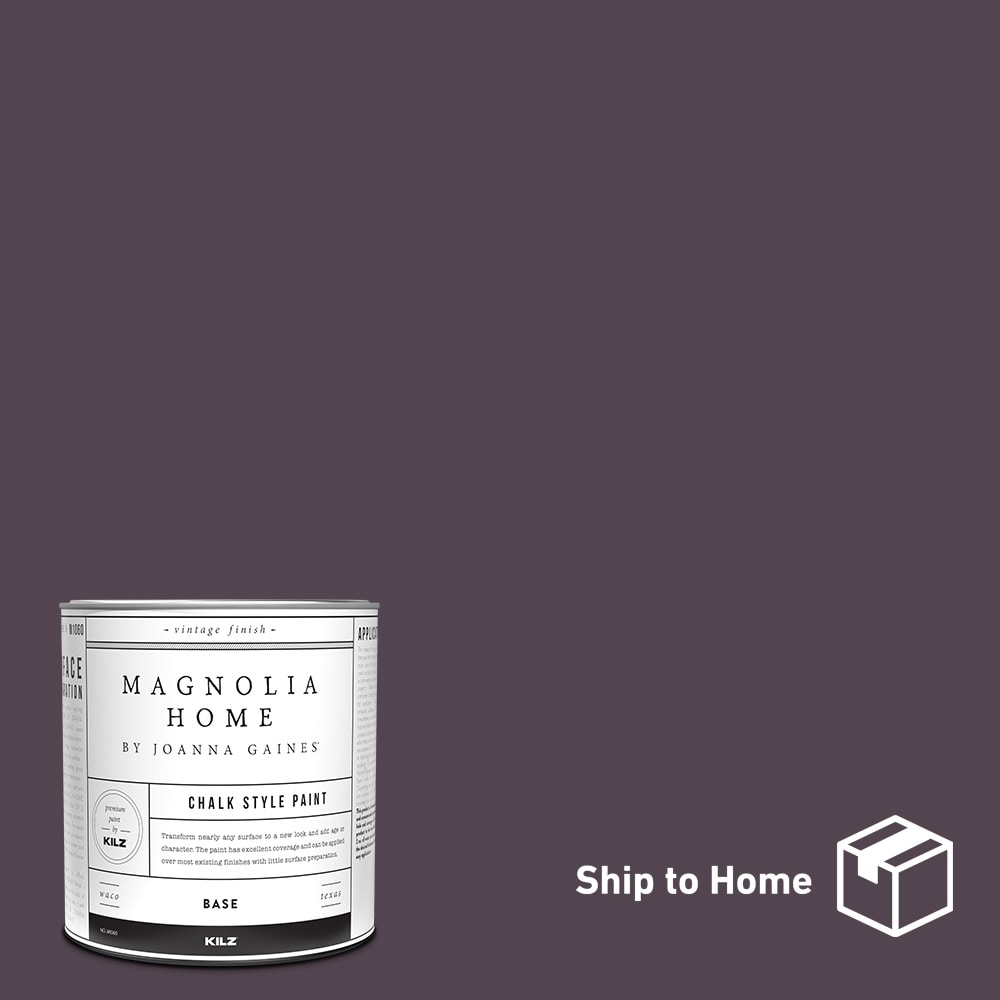 Magnolia Home 00181704 by Joanna Gaines Water-based Pre-tinted Low Odor Plum Suede Chalky Paint (1-quart)