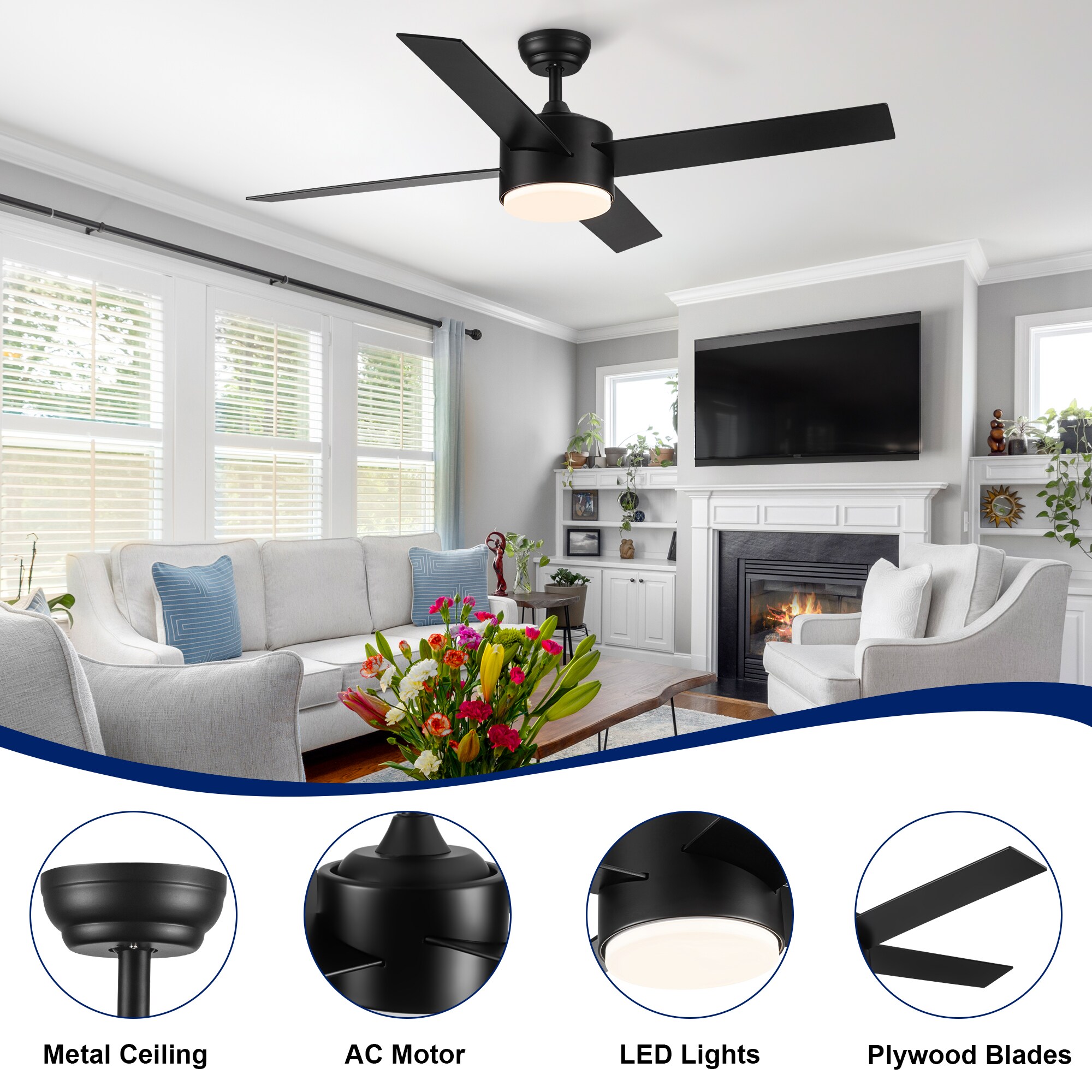 YUHAO LSAC1084BK524 Ceiling-Fans - View #13