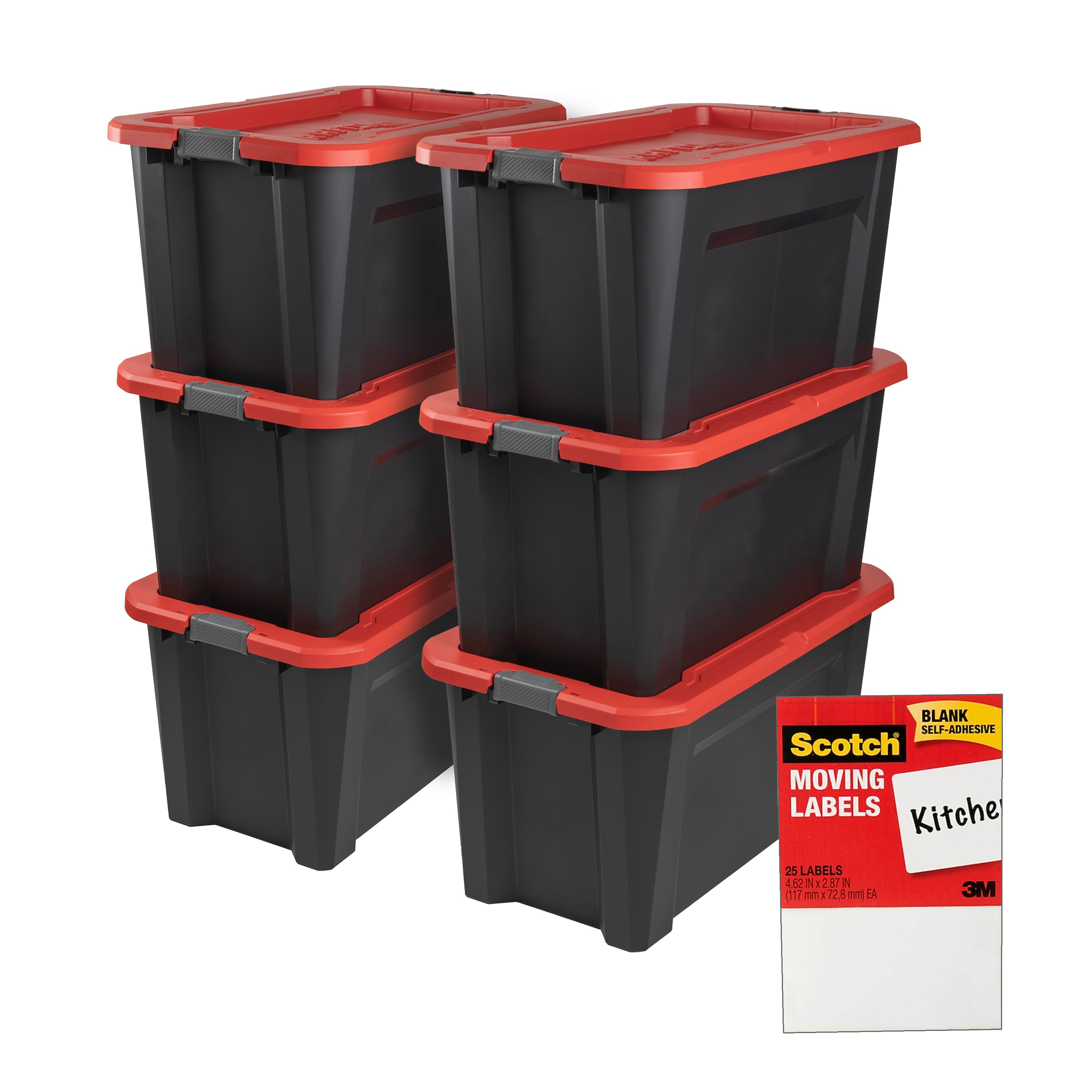 CRAFTSMAN Large 30-Gallon (120-Quart) Black Heavy Duty Tote with