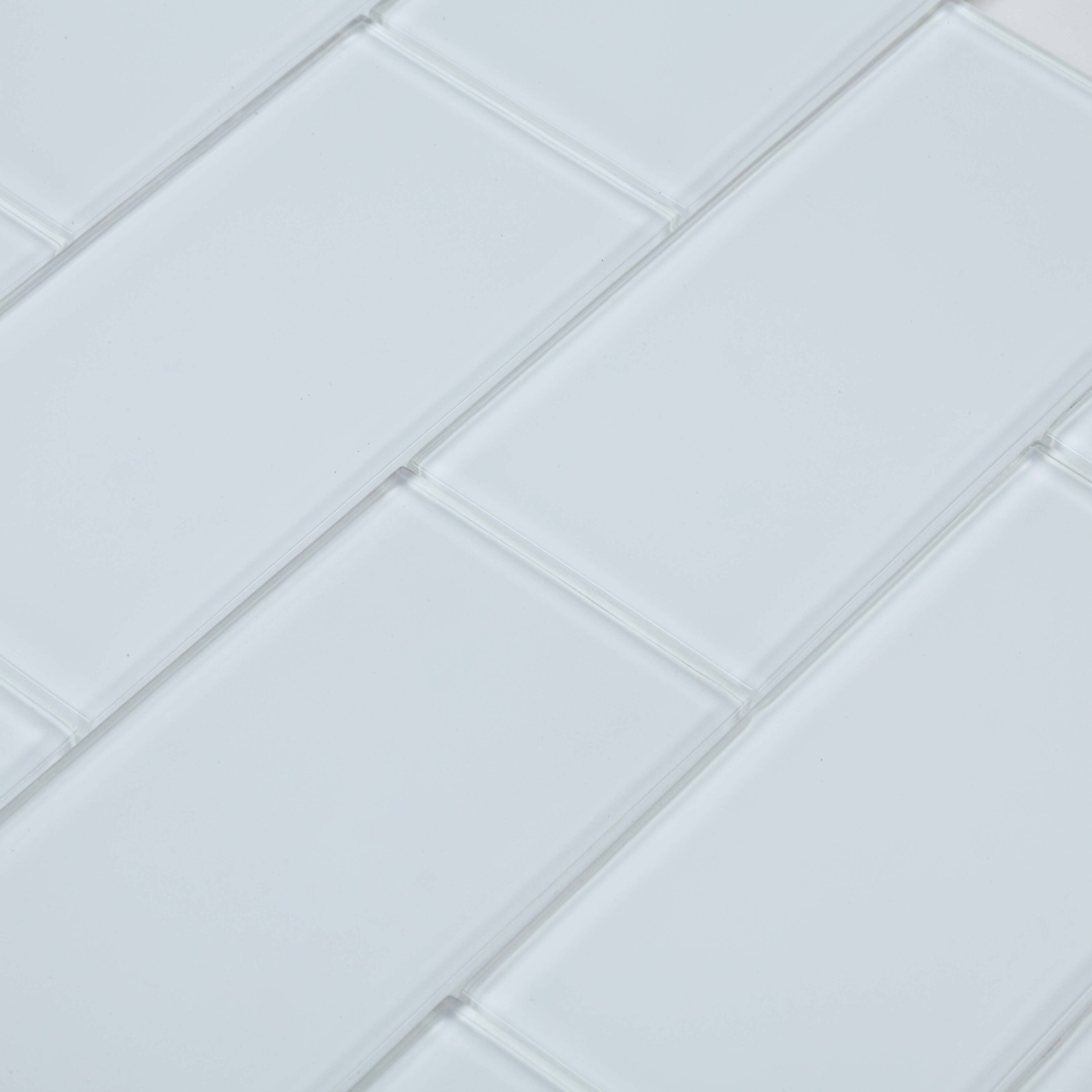 SpeedTiles 3X Faster White 12-in x 12-in Glossy Glass Brick Subway Peel and Stick  Tile (5.47-sq. ft/ Carton) in the Tile department at