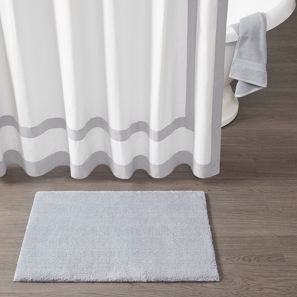 Misopily 24 x 40 inch Marshmallow Bath Rug Plush Quick Dry Microfiber Non Skid Latex Backing Oeko Tex Certified Machine Washable Soft Fade Resistant