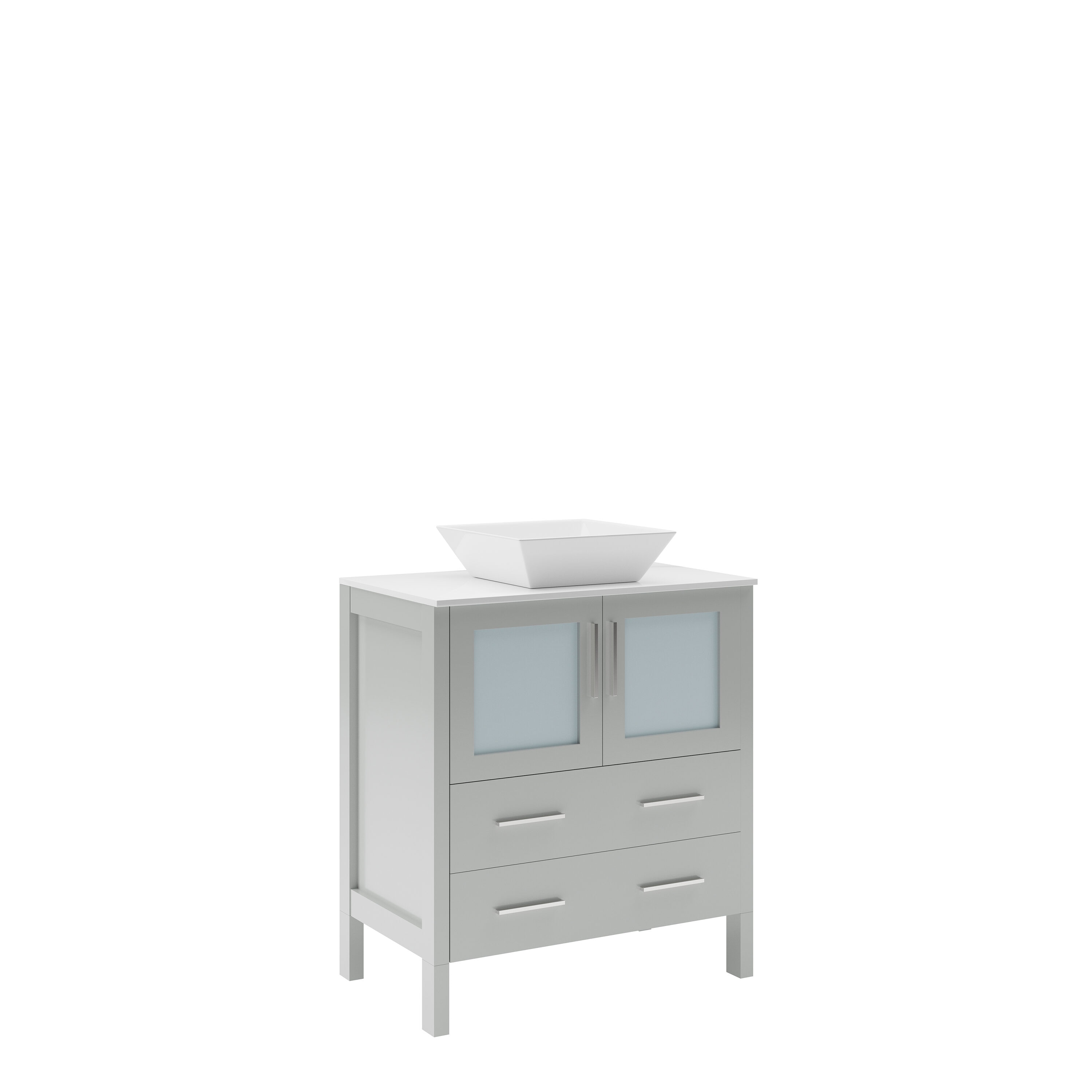 Fresca FCB6230GR-CWH-V Bath-Vanity-Combo - View #2
