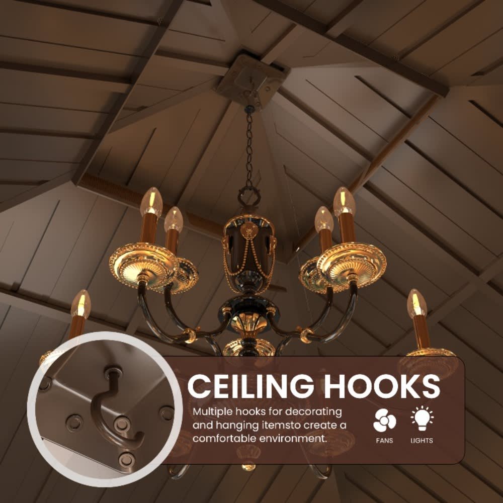 U-HOMY W-027-QG Wood-Resin-Gazebos - View #4