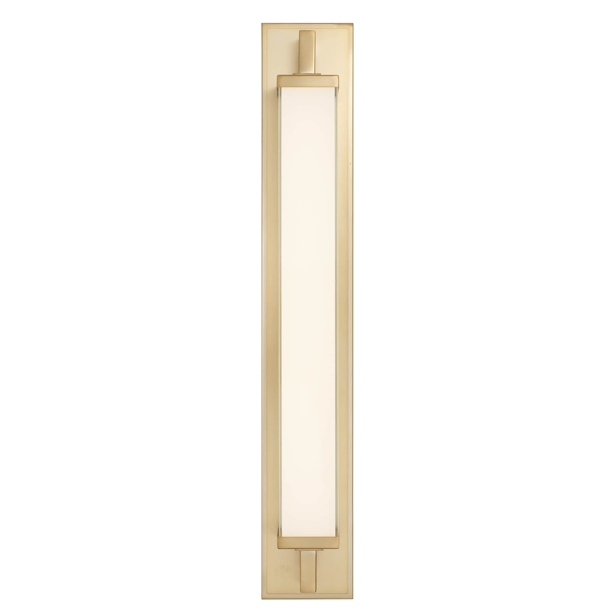 Alteck Empire 28in Antique Brass Integrated LED Modern/Contemporary Bathroom Vanity Light Bar