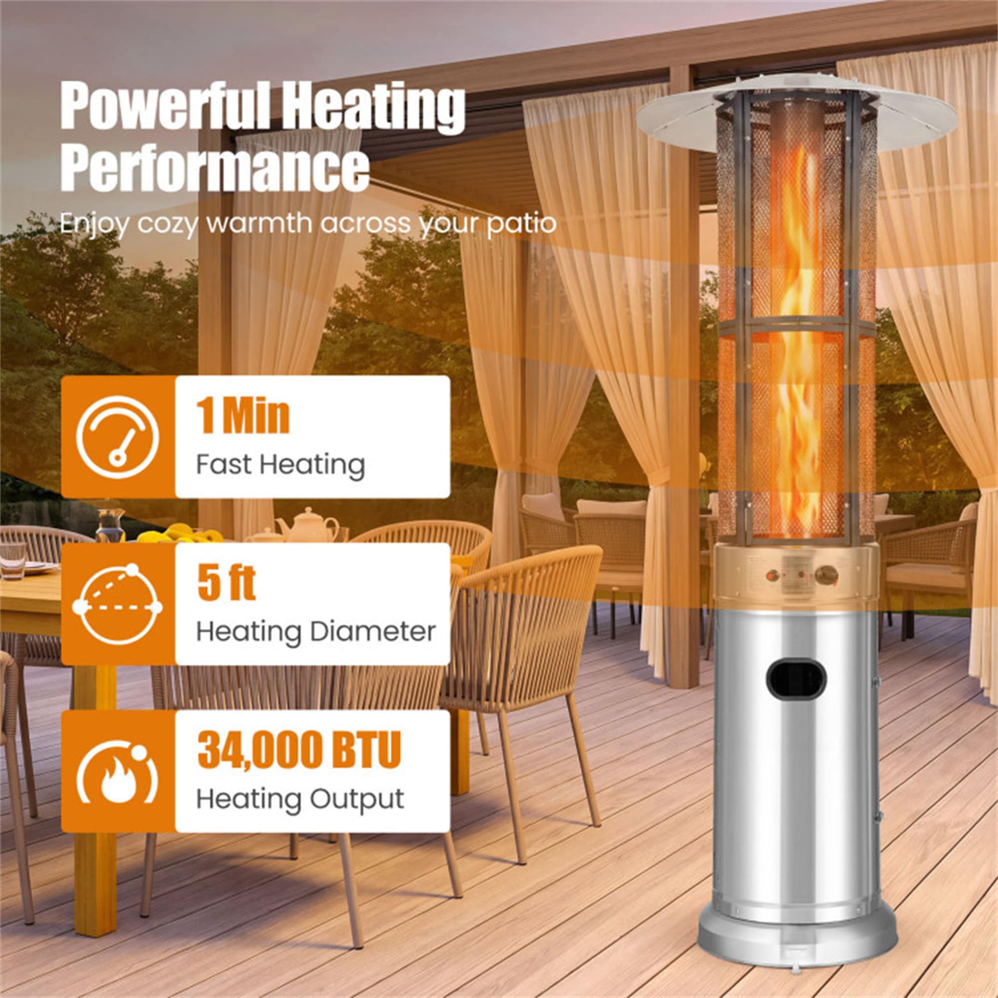 BABOOM BOM-98937-OR Outdoor-Gas-Patio-Heaters - View #5