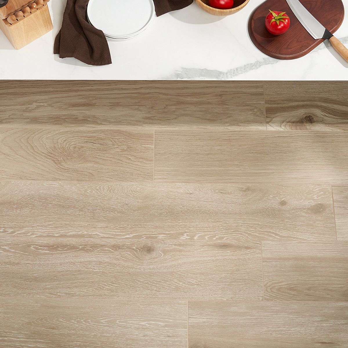 Artmore Tile Mulberry 6-Pack Brown 8-in x 48-in Matte Porcelain Wood Look Floor and Wall Tile