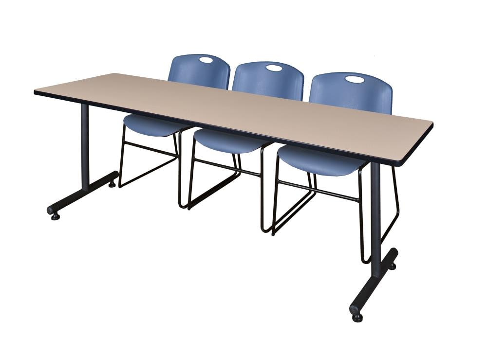 Regency MKTRCT8424BE44BE Training Off-white 4-Person Training Table (84-in W x 29-in H)