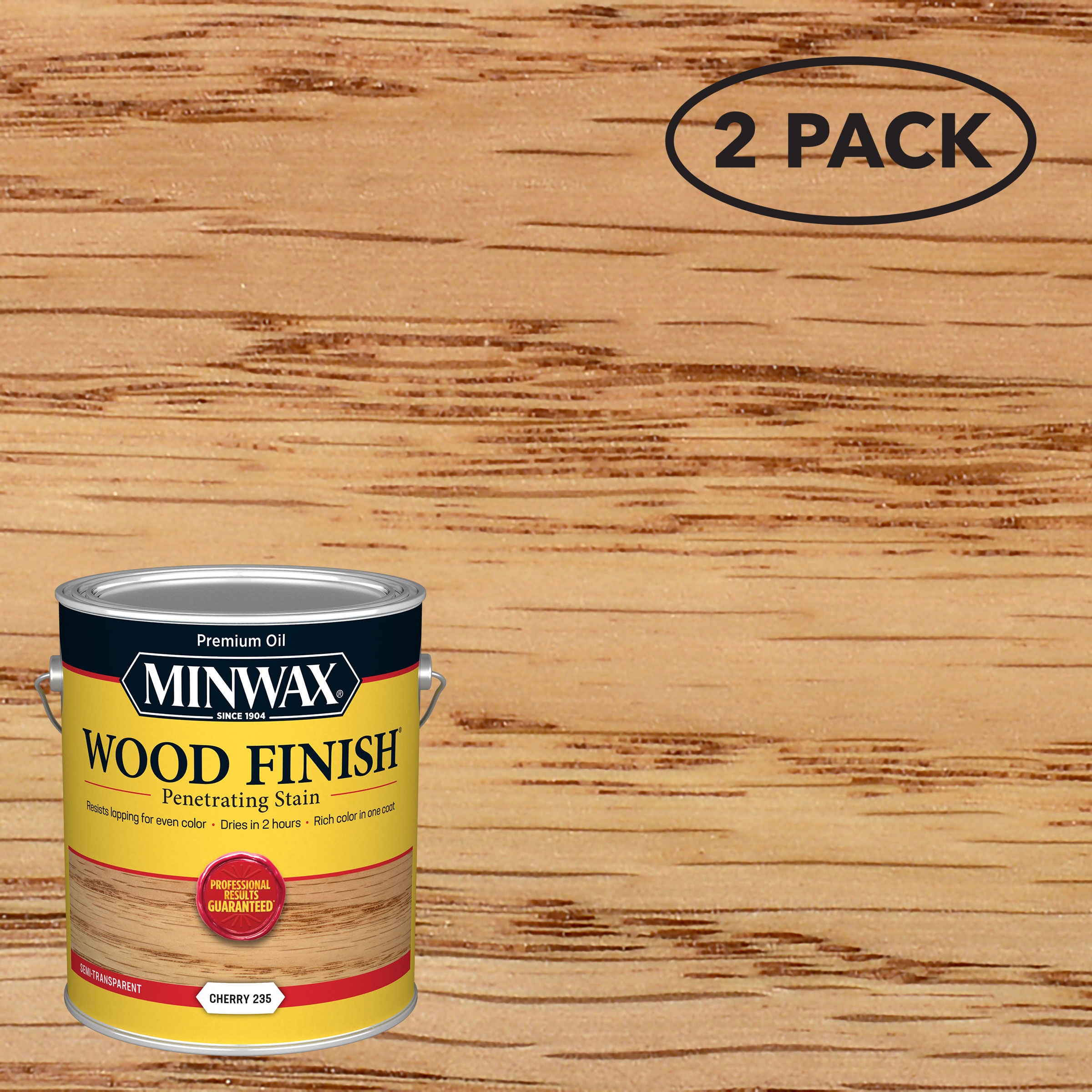 Minwax 71009000SOS Wood Finish 2 -Pack Oil-based Cherry Semi-transparent Interior Stain ( 1-gallon )