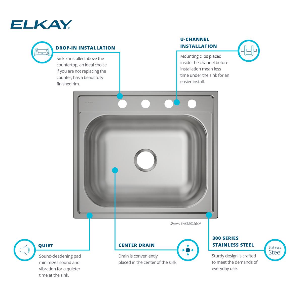 Elkay LWSB252264N Kitchen-Sinks - View #5