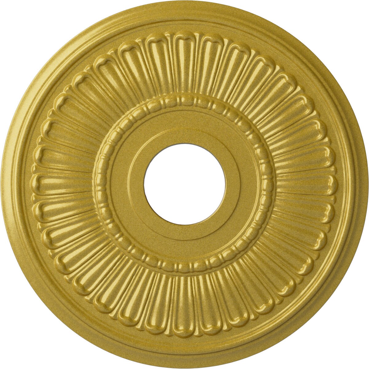 Ekena Millwork CM16MLRGS Melonie 16-in W x 16-in L Painted Rich Gold Polyurethane Whole Ceiling Medallion