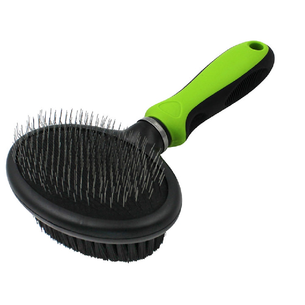 Soft Bristle Dog Brush For Short Haired Cats Or Dogs - Firm Bristles To  Remove Dust, Dirt, And Loose Fur - Hook And Rubber Handle