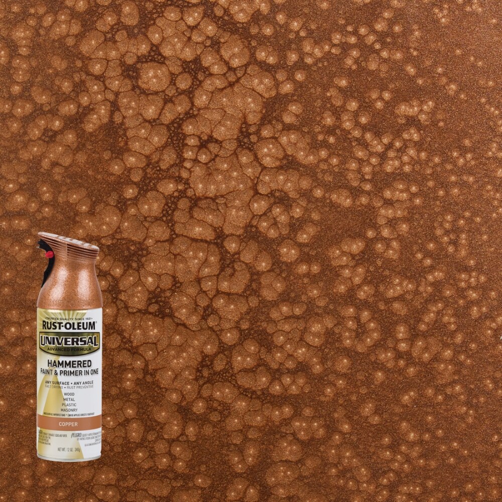 Rust-Oleum Universal Gloss Copper Hammered Spray paint and primer in one ( NET WT. 12.0-oz )