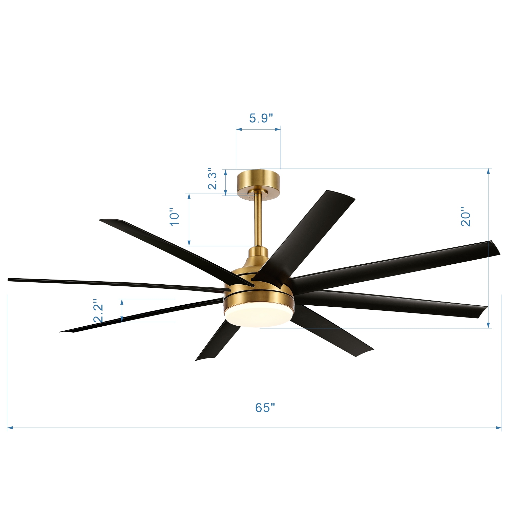 Breezary BZ23012-BLK Ceiling-Fans - View #11