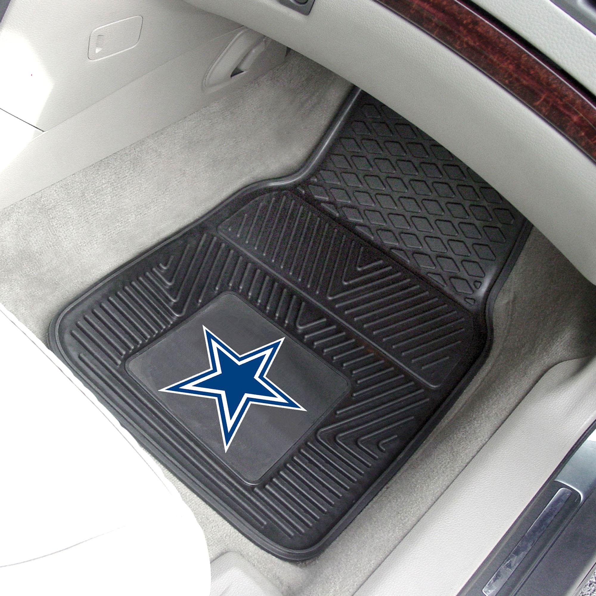 Fanmats FAN-17983 Dallas Cowboys NFL Vinyl Car Mat Set - 4 Piece