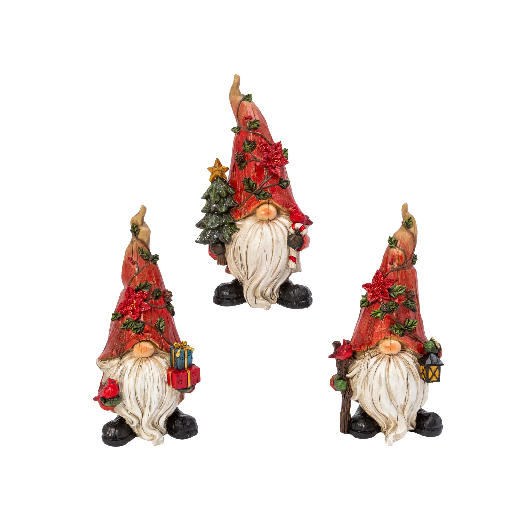 Gerson International 9-in Figurine Gnome (3-Pack) Christmas Decor in ...