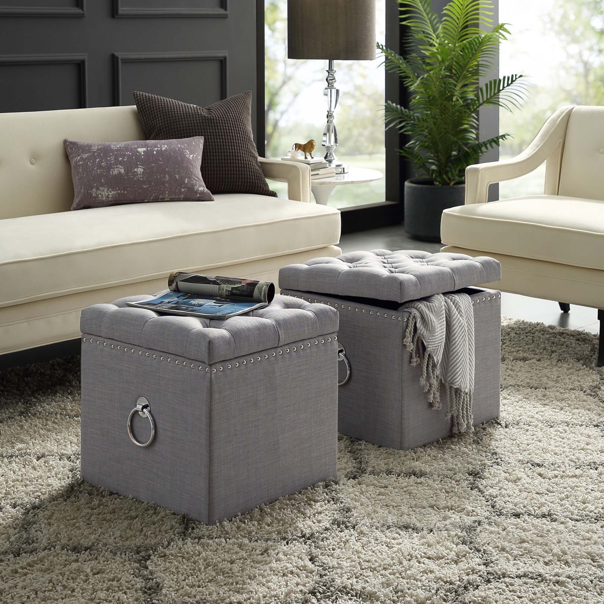 Inspired Home SO82-03LG-LS Indoor-Ottomans - View #2