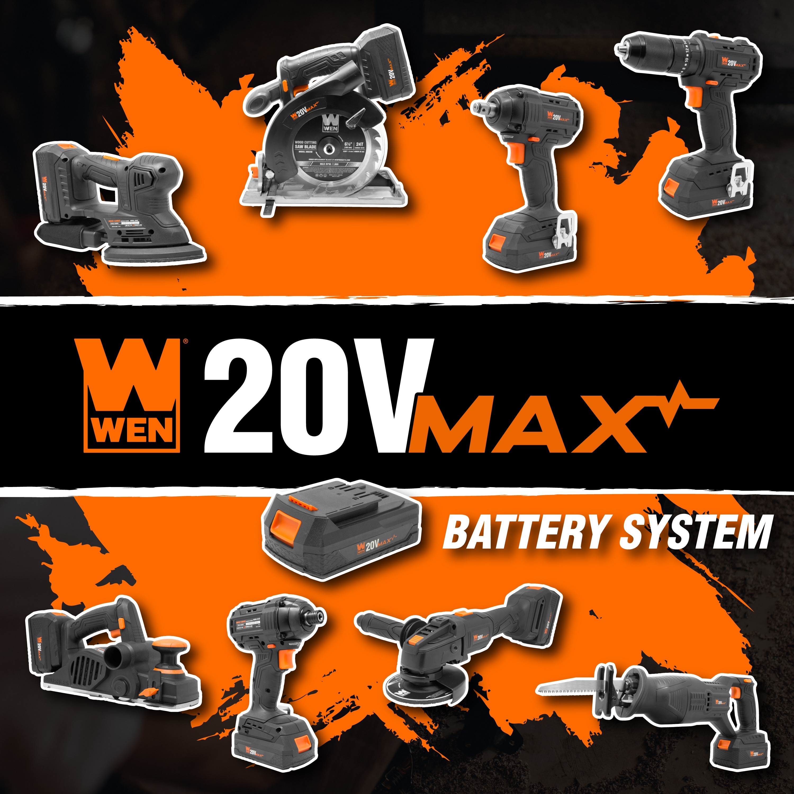 WEN 20204 Cordless-Ope-Batteries - View #3