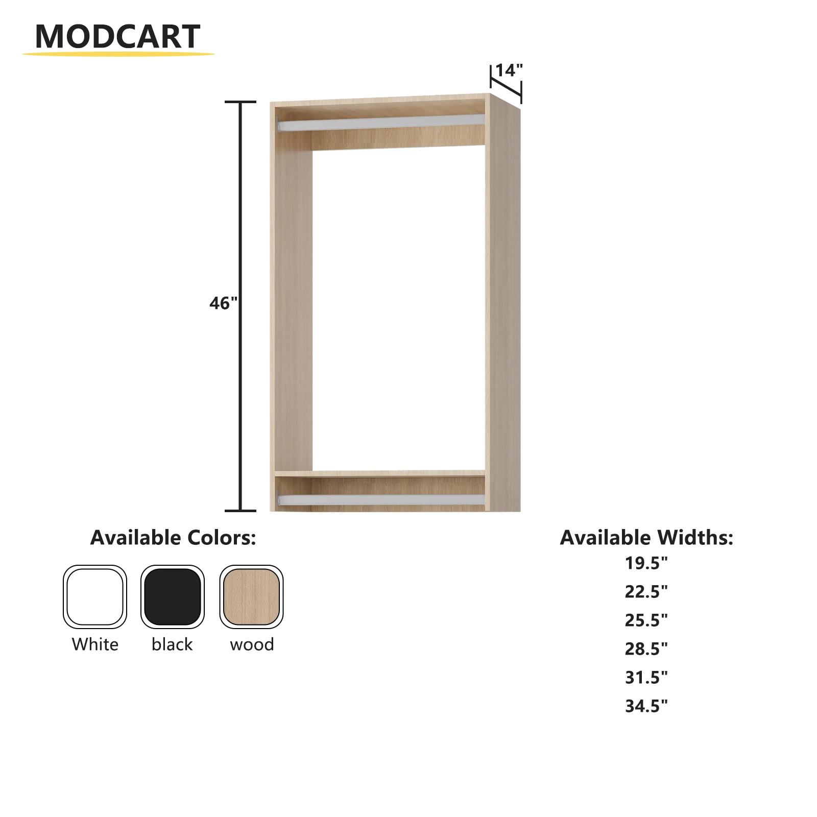 LOVMOR SF-R-G02-WD255 Wood-Closet-Tower - View #3