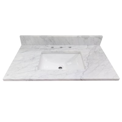 Allen Roth Natural Carrara Marble 37, Is Marble Good For Vanity Tops